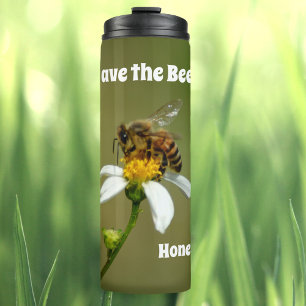 Save the Bees Honeybee Personalized Thermosbecher