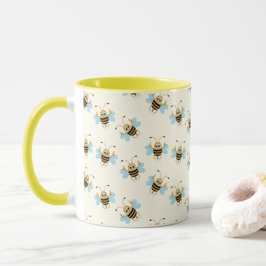 Save the Bees Inspirational Bee Honey Lover Gift Tasse (Mit Donut)