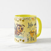 Save the Bees Inspirational Bee Honey Lover Gift Tasse (VorderseiteRechts)