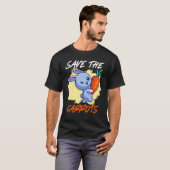 Save The Carrot Save The Bunnies Vegetable Carrots T-Shirt (Vorne ganz)