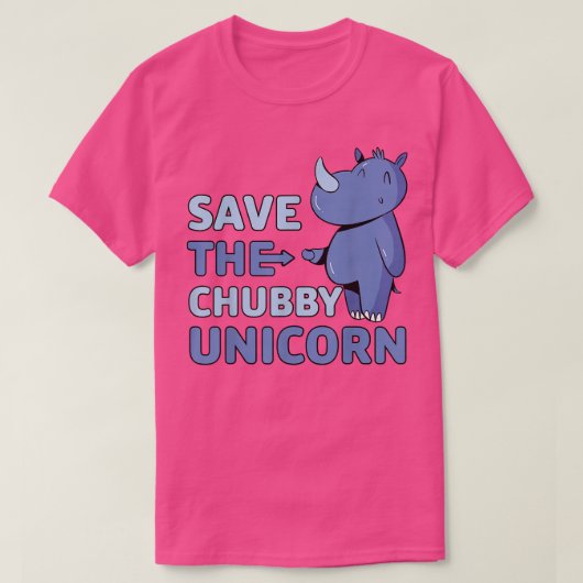 Save the Chubby Unicorn T-Shirt (Design vorne)