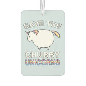 Save The Chubby Unicorns Autolufterfrischer (Rückseite)