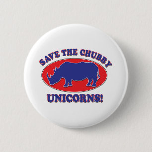 Save the Chubby Unicorns Button