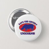 Save the Chubby Unicorns Button (Vorne & Hinten)