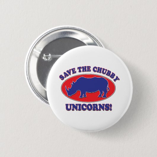 Save the Chubby Unicorns Button (Vorne & Hinten)