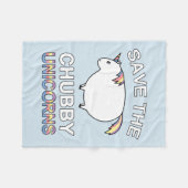 Save The Chubby Unicorns Fleecedecke (Vorderseite (Horizontal))