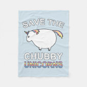 Save The Chubby Unicorns Fleecedecke (Vorderseite)