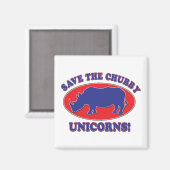 Save the Chubby Unicorns Magnet (Vorderseite/Rückseite)