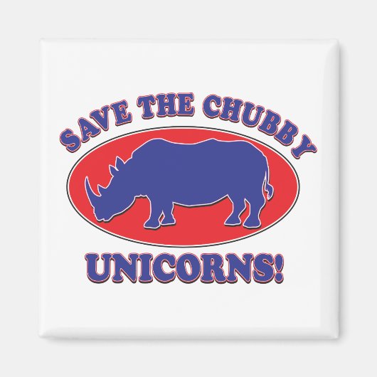 Save the Chubby Unicorns Magnet (Vorne)