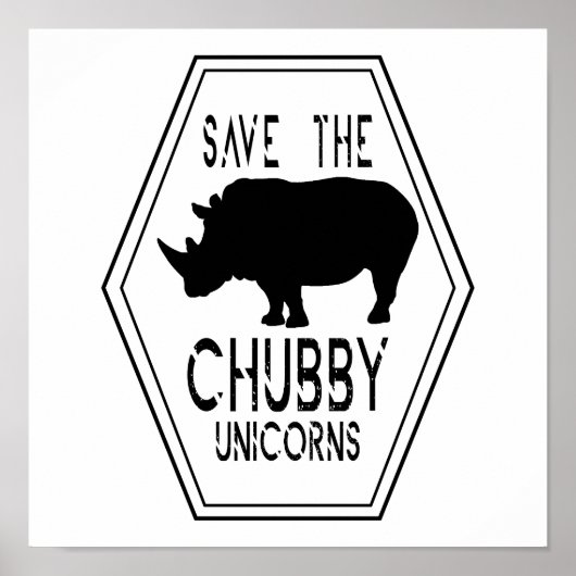 Save The Chubby Unicorns Poster (Vorne)