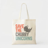 Save The Chubby Unicorns Tragetasche (Vorne)
