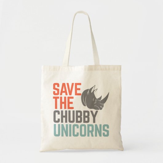 Save The Chubby Unicorns Tragetasche (Vorne)