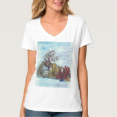 Save The Coral Reefs Handpainted T-Shirt (Vorderseite)