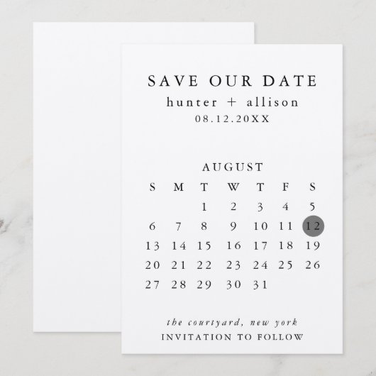 Save the Date (Vorne/Hinten)