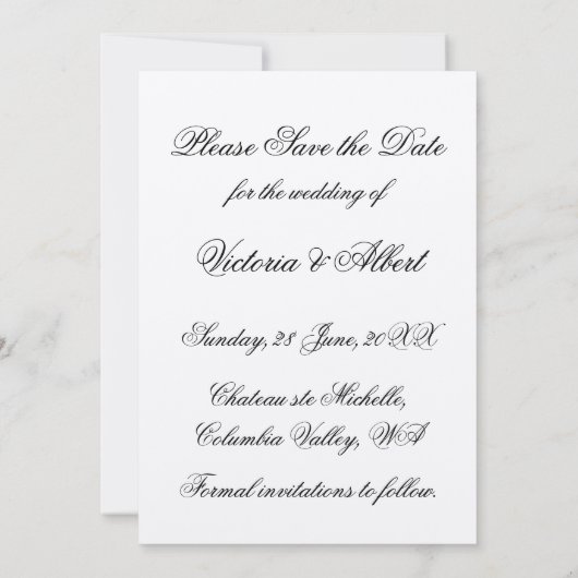 Save The Date (Rückseite)