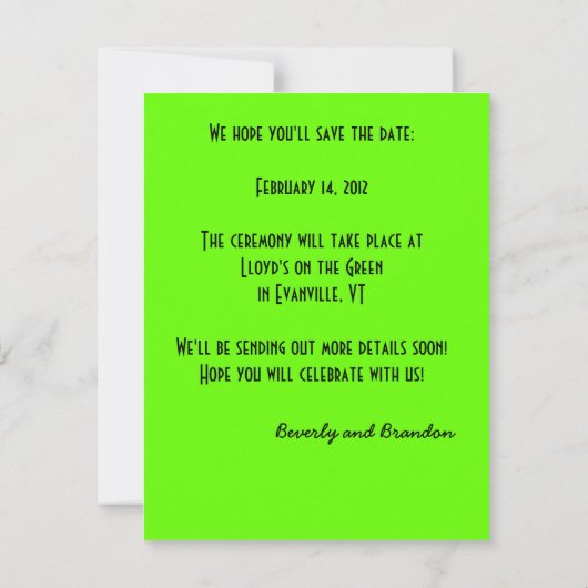 Save the Date (Rückseite)