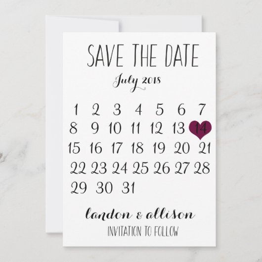 Save the Date (Vorderseite)