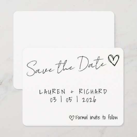 Save the Date (Vorne/Hinten)