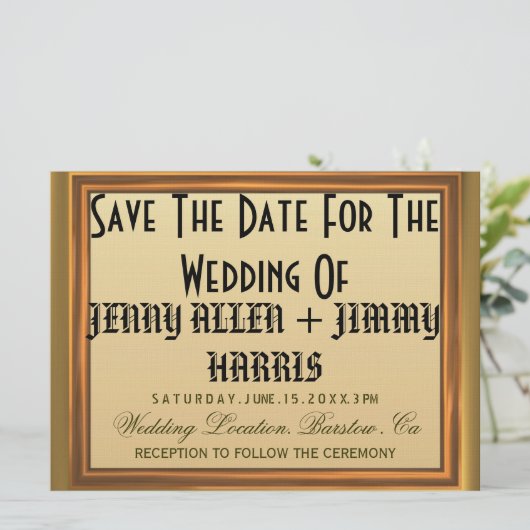 Save The Date (Stehend Vorderseite)