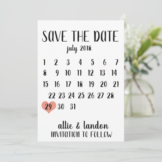 Save the Date (Stehend Vorderseite)