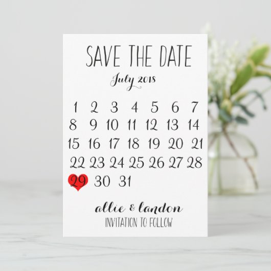 Save the Date (Stehend Vorderseite)