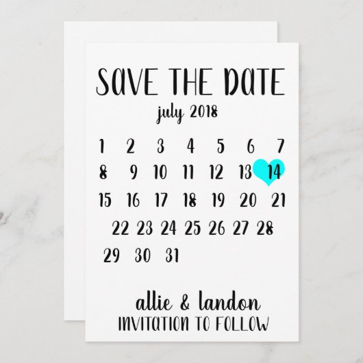 Save the Date (Vorne/Hinten)