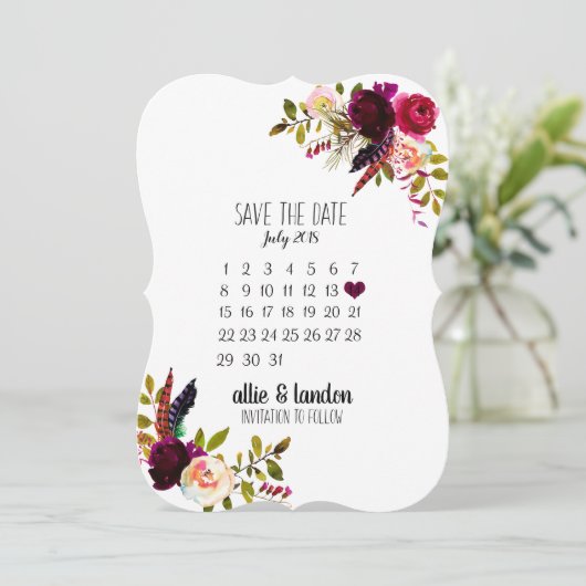 Save the Date (Stehend Vorderseite)