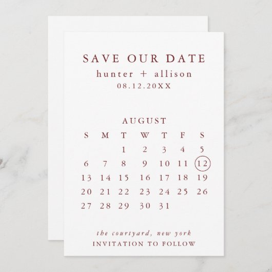 Save the Date (Vorne/Hinten)