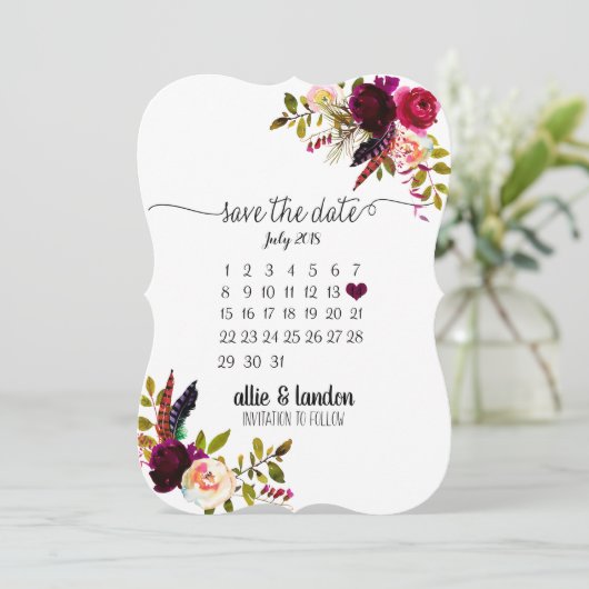 Save the Date (Stehend Vorderseite)