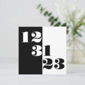 Save the Date 123123 Neujahr 23 Hochzeit (Stehend Vorderseite)