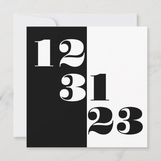 Save the Date 123123 Neujahr 23 Hochzeit (Vorderseite)