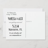 Save the Date 12x18 Postkartenaussehen (Rückseite)