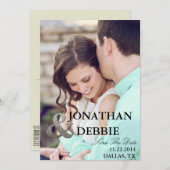 Save the Date 12x18 Postkartenaussehen (Vorne/Hinten)