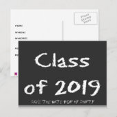 Save the Date 2019 Ankündigungspostkarte (Vorne/Hinten)