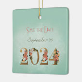 Save the Date 2024 Personalisierte Namen Datum Keramikornament (Links)