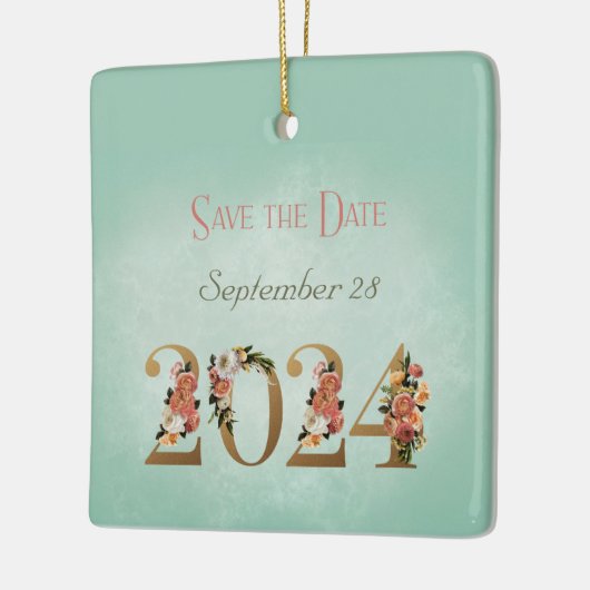 Save the Date 2024 Personalisierte Namen Datum Keramikornament (Links)