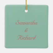 Save the Date 2024 Personalisierte Namen Datum Keramikornament (Rückseite)