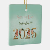 Save the Date 2025 Personalisierte Namen Datum V2 Keramikornament (Rechts)