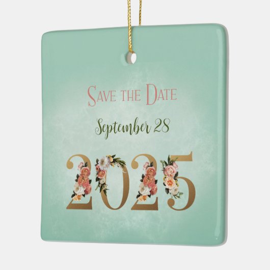 Save the Date 2025 Personalisierte Namen Datum V2 Keramikornament (Links)