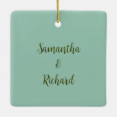 Save the Date 2025 Personalisierte Namen Datum V2 Keramikornament (Rückseite)