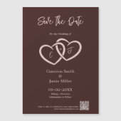 Save the Date 2 Mit den Initialen verbundene Beitr Magneteinladung (Vorderseite)