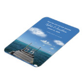 Save the Date 2 Stühle am Pier Magnet (Linke Seite)