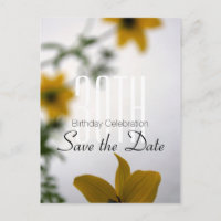 Save the Date 30. Geburtstag Frühling Blume Postka