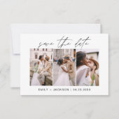 Save the Date 3 Foto Elegant Editable Modern (Vorderseite)