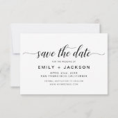 Save the Date 3 Foto Elegant Editable Modern (Rückseite)