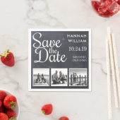 Save the Date 3 Foto-Kopfkartine Serviette (Beispiel)