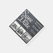 Save the Date 3 Foto-Kopfkartine Serviette (Ecke)