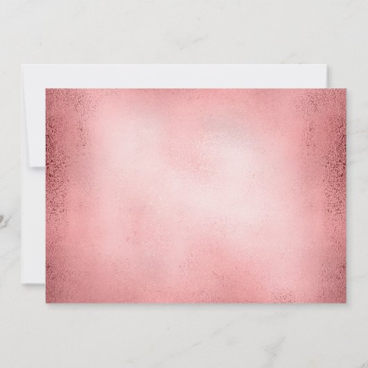 Save the Date 3 Foto Rose Gold Modern Script (Rückseite)