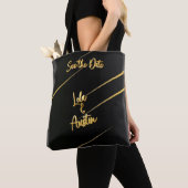 Save the Date 3D-Text Personalisiert Totbeutel Tasche (Von Nahem)