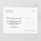 Save the Date 4 FotoCollage Beige Postkarte (Rückseite)